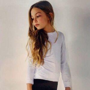 T-Shirt Bianca Manica Lunga 263