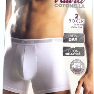 Boxer Bianco Assortito Con Elastico Interno 2384