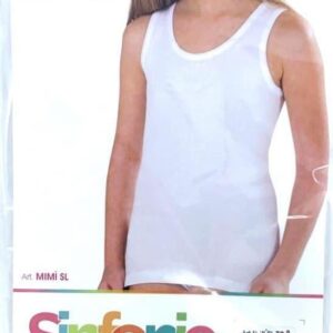 Canottiera Bianca Bimba Spalla Larga Mimi