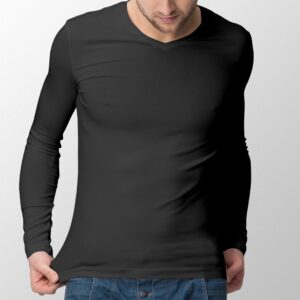 Maglia Manica Lunga Scollo A V 3 Colori B2Y114