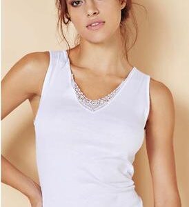 Canottiera Donna Bianca 9001