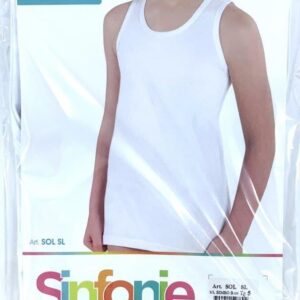 Canottiera Bianca Spalla Larga Sol