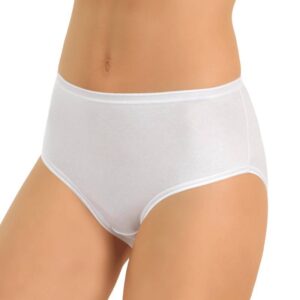 Slip Bianco Midi In Cotone Bielastico 7002
