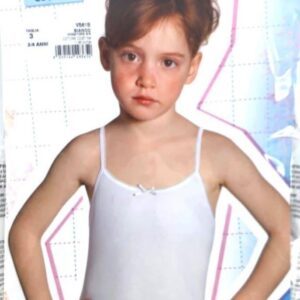 Canottiera Bianca Con Nastro Vs61B