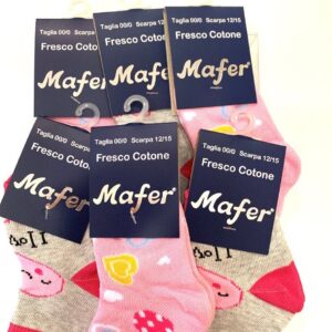 CALZINO NEONATA CORTO IN COTONE MAFER BFC6271