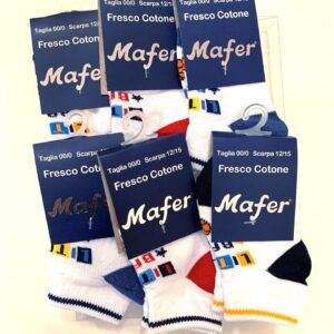 CALZINO NEONATO CORTO IN COTONE MAFER BMC6328