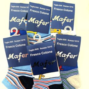 CALZINO NEONATO CORTO IN COTONE MAFER BMC6331
