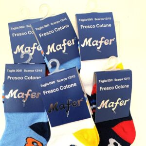 CALZINO CORTO NEONATO COTONE MAFER BMC6319